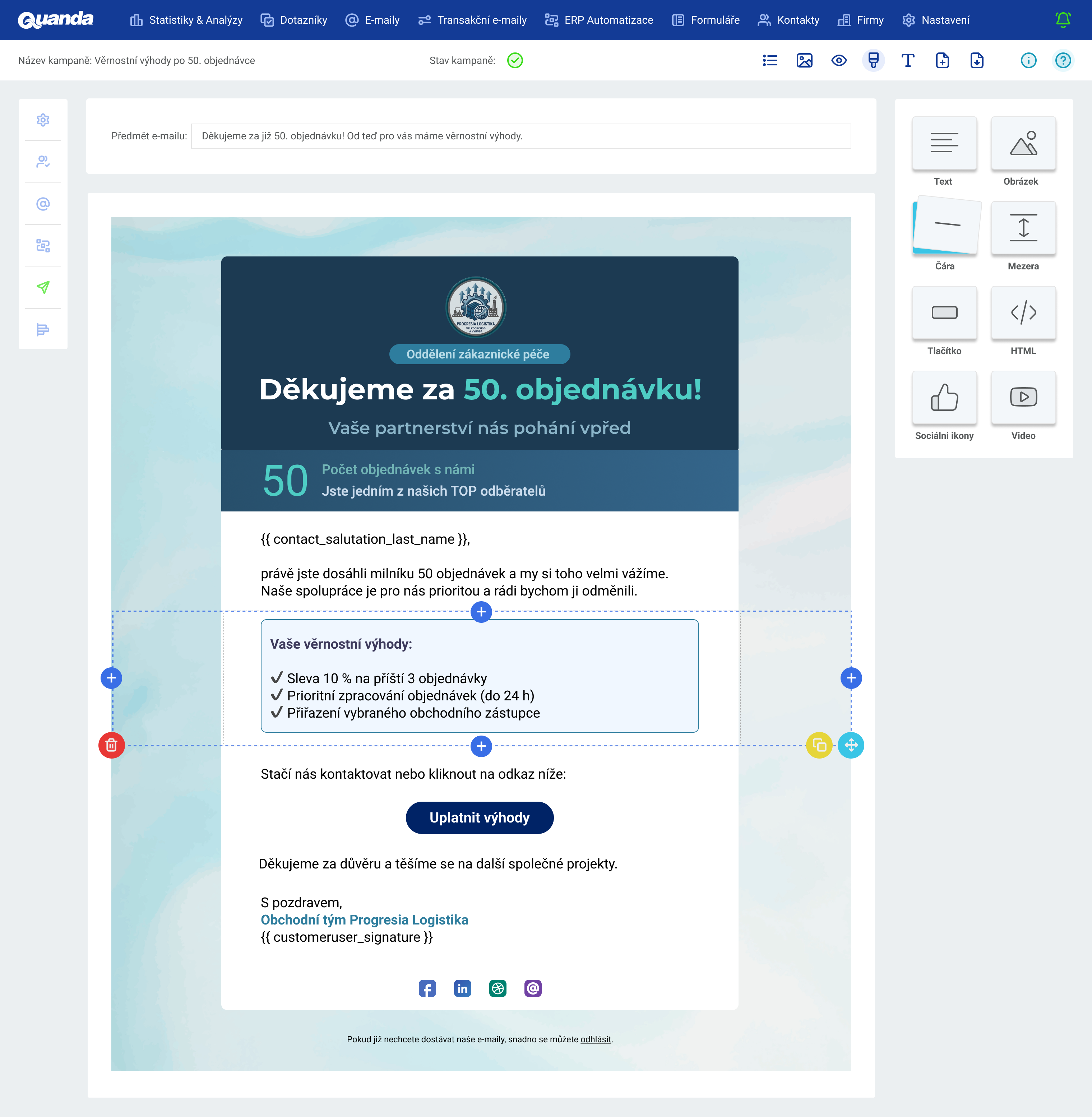 Quanda dla hurtu i produkcji, silniejsze relacje z odbiorcami